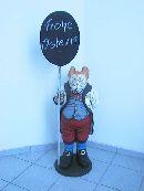 Hase im Anzug 90cm  130cm mit Schild