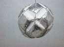 Kugel a.B. 10cm WEISS-SILBER 
