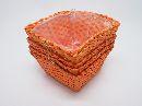 Pflanzkorb quadratisch ORANGE 18x18x9cm