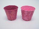 Zinkkübel mit Blumendekor PINK+FUCHSIA Ø8xH6,5cm