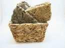 Pflanzkorb S/3 quadr. Baumrind NATUR 15-23 cm
