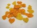 Herz z.Streuen 80 St. GELB-ORANGE 50x5cm/30x7,5cm