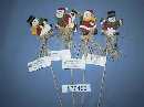 Holzschneem./Niko 4Mod.a.Stab FARBL. SORT. 7cm/S/12