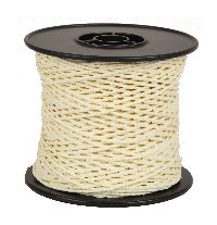 Papierkordel mit Draht CREME 03 2mm