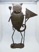 Gartenfigur Katze BRAUN 75cm
