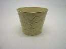 Kübel m.Relief CREME-GRÜN 15x12cm