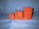 Rustic Würfelkerze ORANGE 23 50x50mm durchgefärbt