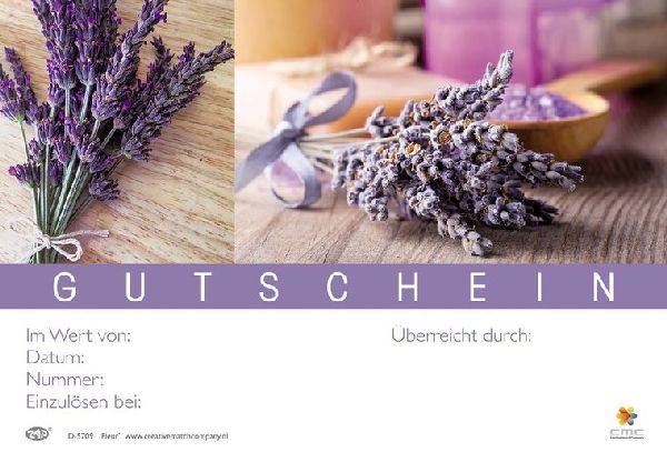 Gutschein orange mit Rose Fleur Gutschein