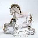 Pferdchen Nordic WEISS ABGEW. 26x11x28 cm