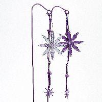 Angel-Edelblume LILA-2farbig Draht Stiel