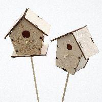 Vogelhaus Stecker NATUR 6cm 2Mod.