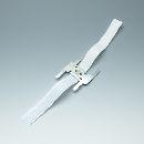Oasis® Velcro Wristlet WEISS flexibles Klettarmband 24 x 1,5 cm