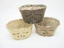 Holz Schale 3er braun-schlamm-creme 23x10 cm