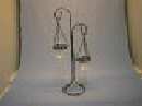 Kerzenhalter mit Glas KLAR x2/ 40cm