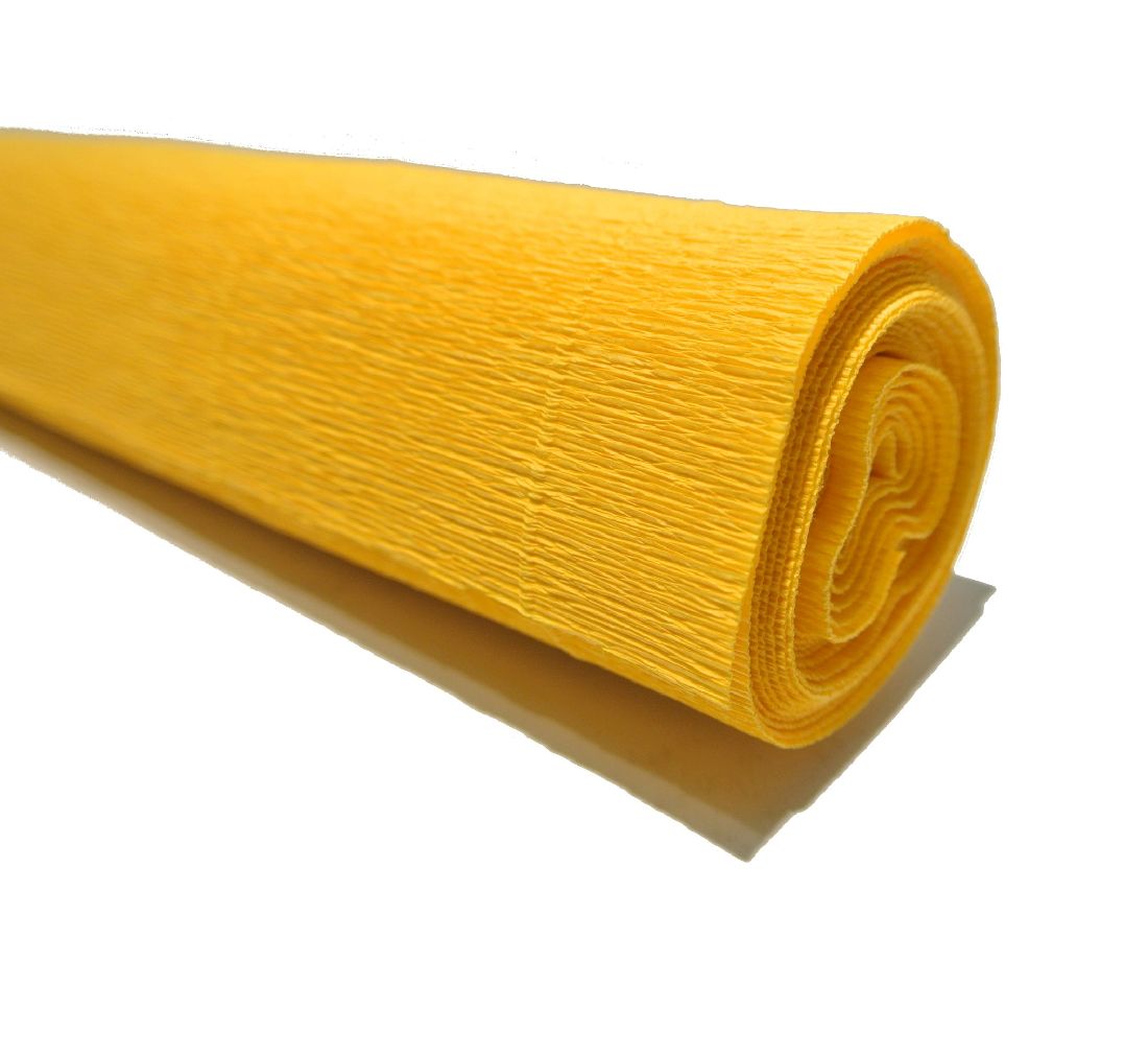 Floristenkrepp / Krepppapier SONNENGELB 14 Breite: 50cm Länge:2,50m