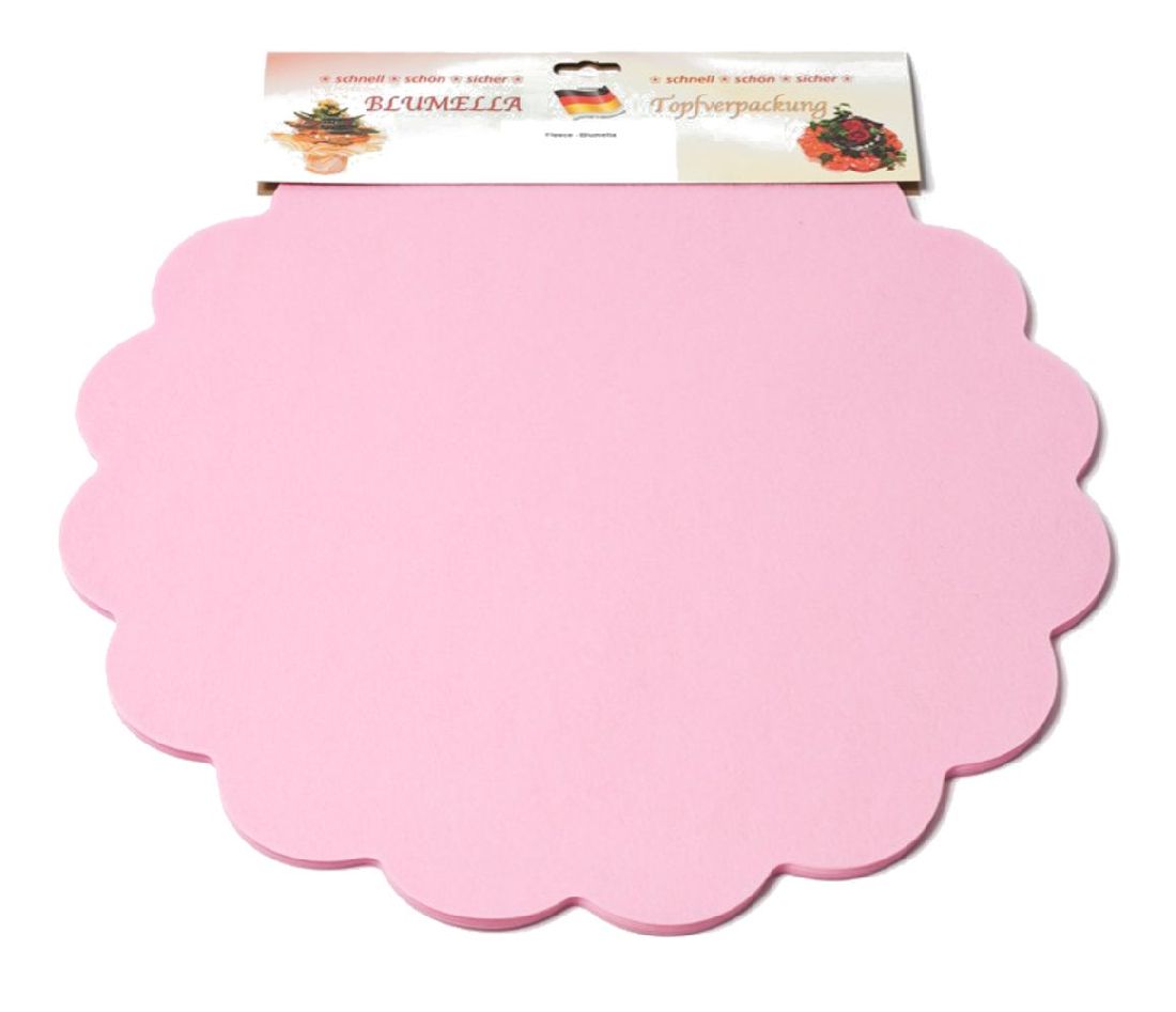 Blumella Topfmansch.Abreißbloc HELLROSA 215 Fleece+Folie 54cm 25St.Block 100%nassfest