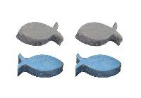 Fisch / Holzfische BLAU-GRAU 630005 Streu 3,5x0,7x1,5cm