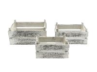 Holzkiste S/3 weiß gew./21,5x13x10cm 8625341 29,5x21x12cm/25,5x17x11,5cm