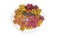 Streublüte Marry ORANGE-GELB-PINK 680101 Holz 2,5+4+6cm Dicke=0,7cm