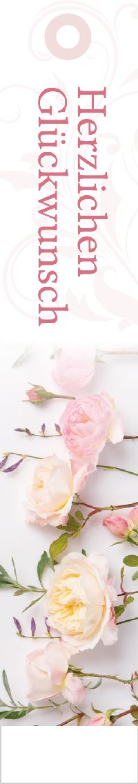 Geschenkkärtchen Herzlichen Glückwunsch 11421 Favourite - Klappkarte 3x17cm