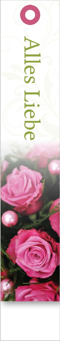 Geschenkkärtchen Alles Liebe 10376 Favourite - Klappkarte 3x17cm