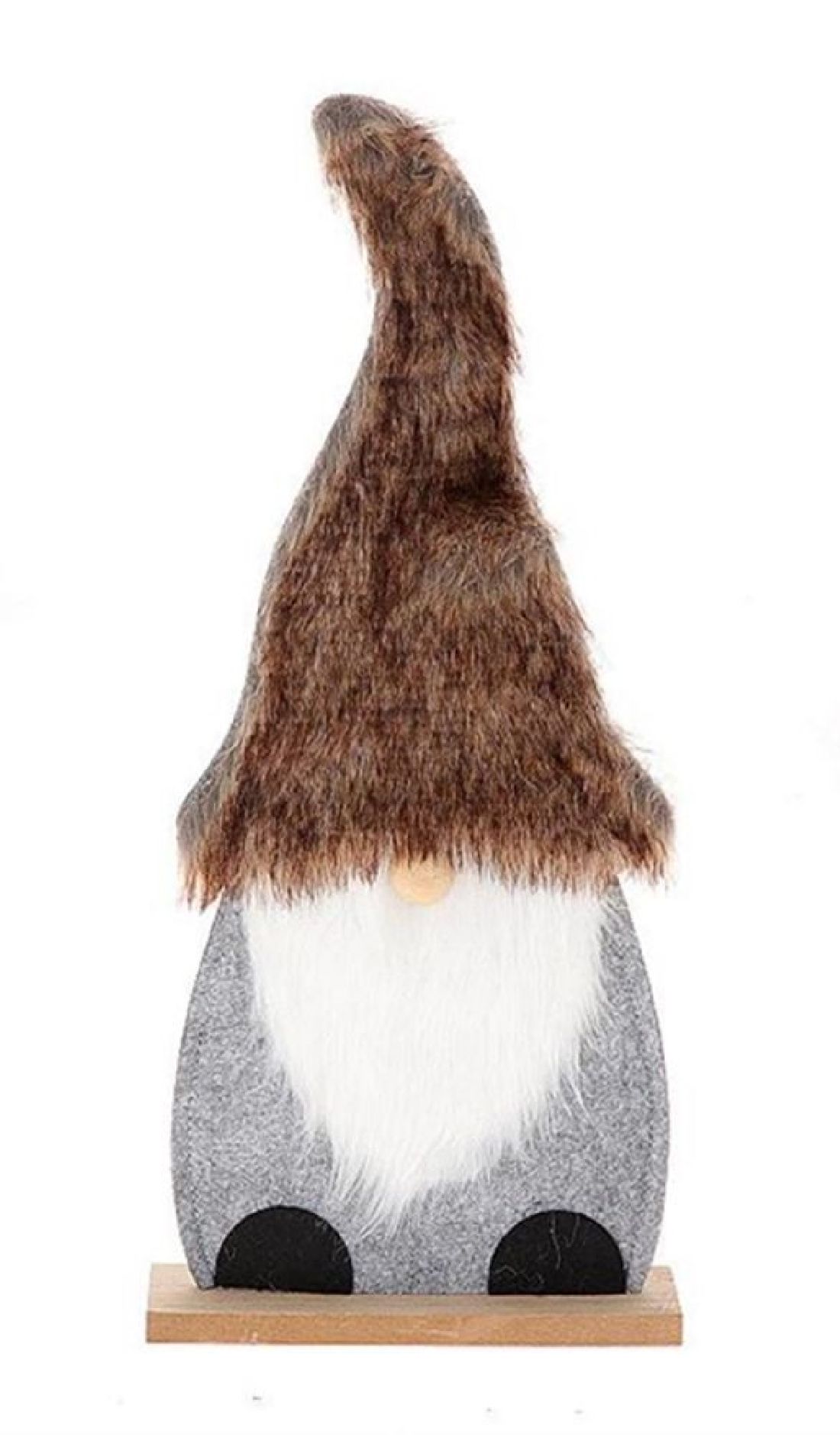 Wichtel Fellbart GRAU-BRAUN 862208337 20x6xH46cm Filz + Fell