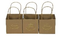 Papiertasche wasserabweisend natur alles Gute von Herzen 12x12x12cm 661329 Danke